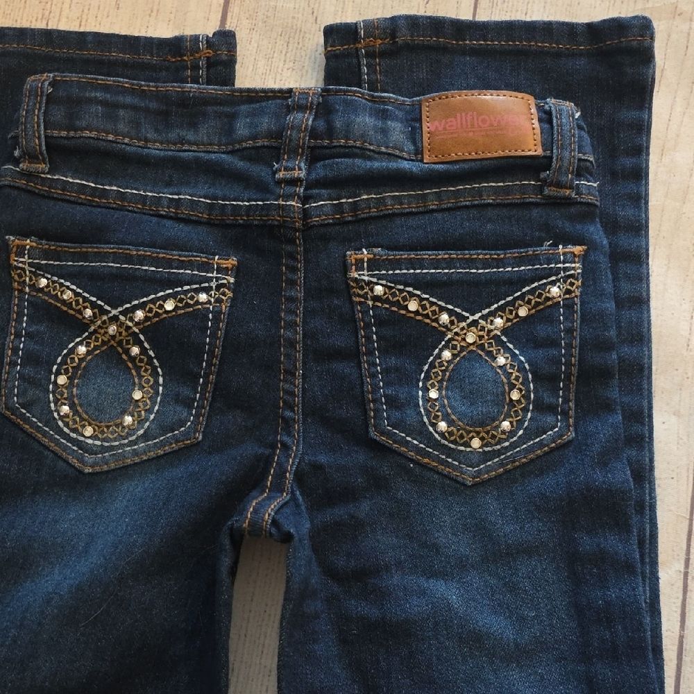 Wallflower Navy Kids Jeans with Embellished Pockets - Picture 6 of 8